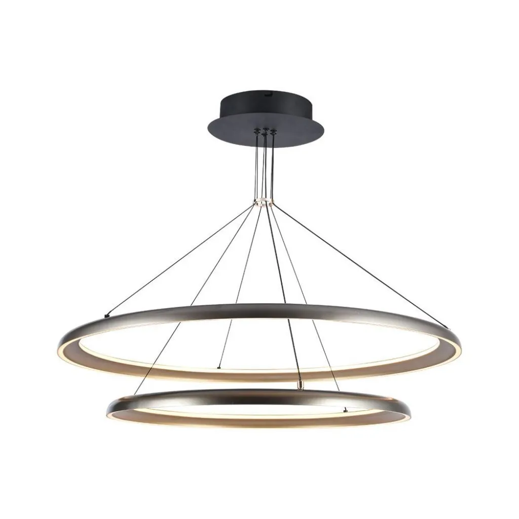 V-TAC Lampadario LED a Sospensione 65W dal Design Moderno Colore Grigio Champagne 600x1070mm 3000K - immagine 1