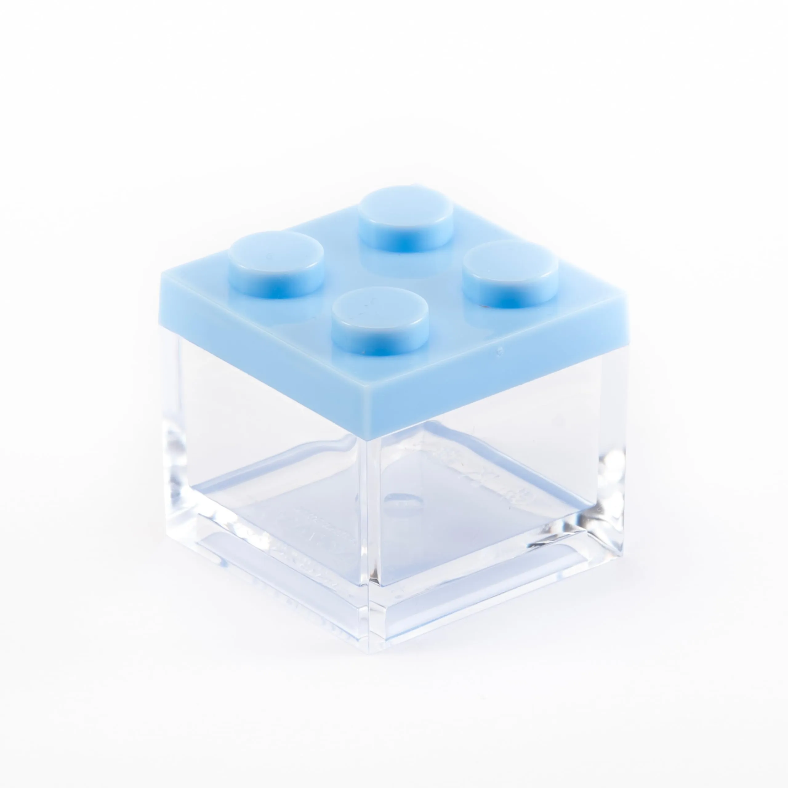 Manzoni Home - Contenitori Mattoncino - Set da 24 Pezzi colore Azzurro - Ideali come Bomboniere per Battesimo e Decorazioni Creative - Made in Italy - immagine 1