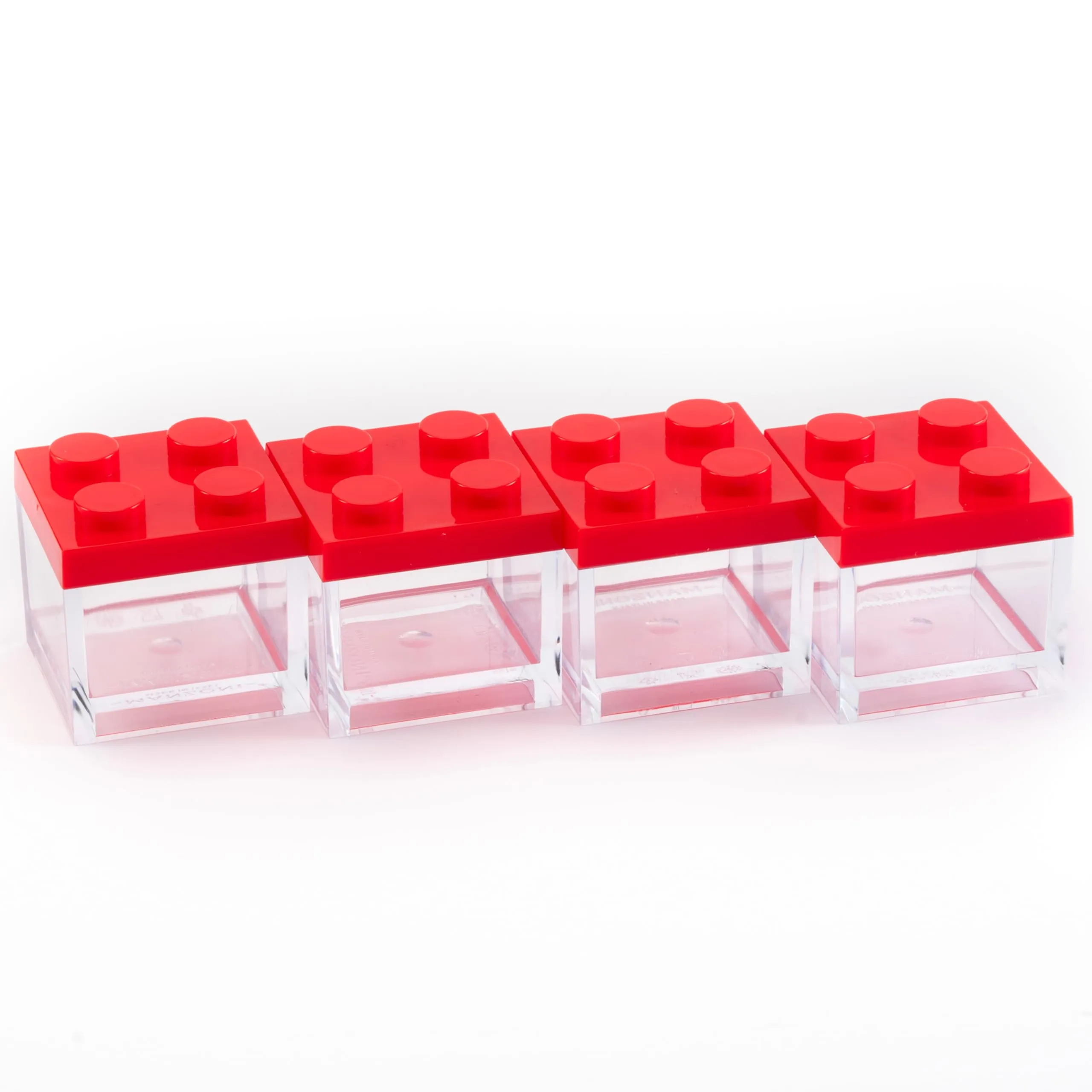 Manzoni Home - Contenitori Mattoncino - Set da 24 Pezzi colore Rosso - Ideali come Bomboniere per Matrimoni, Feste di Laurea e Decorazioni Creative - Made in Italy - immagine 4