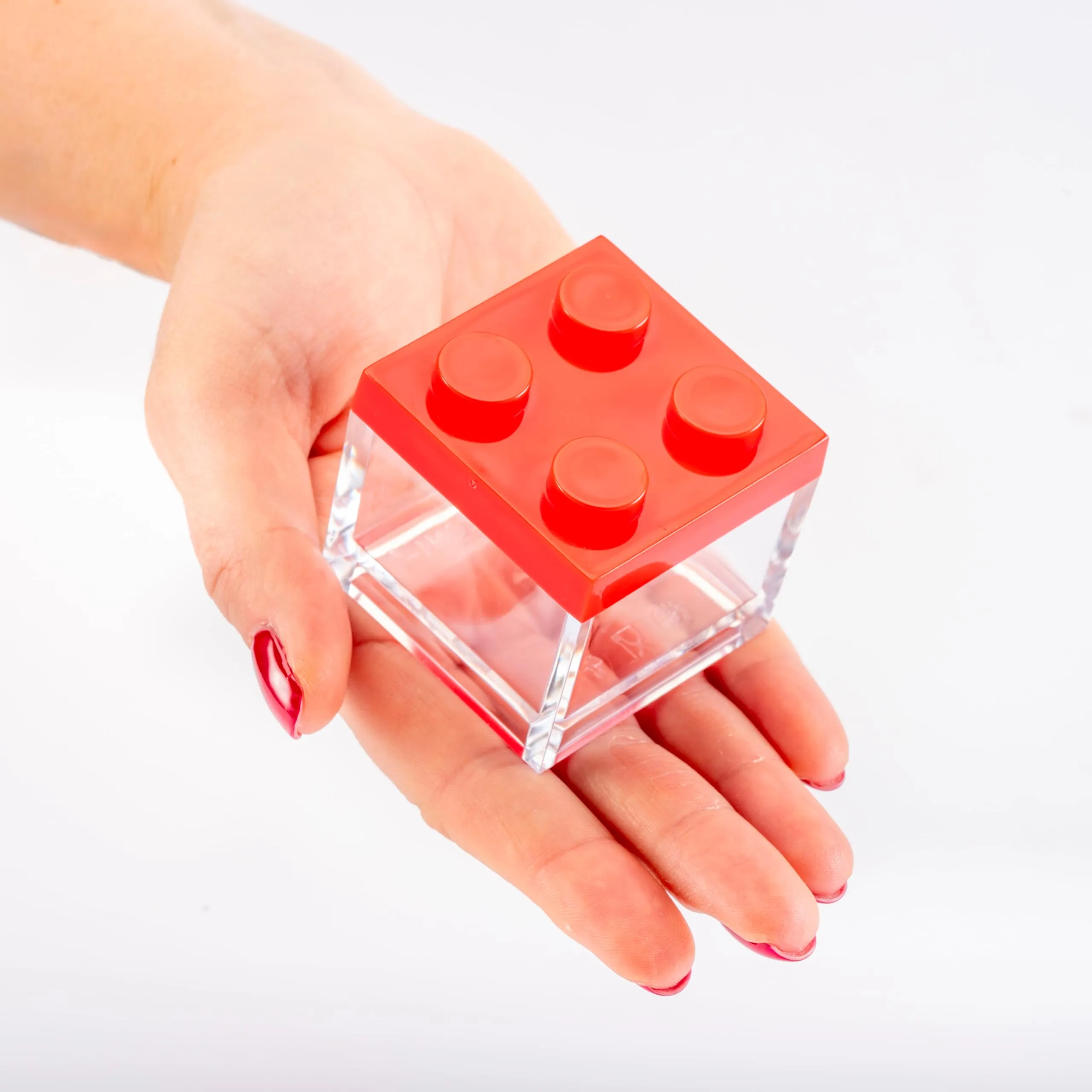 Manzoni Home - Contenitori Mattoncino - Set da 24 Pezzi colore Rosso - Ideali come Bomboniere per Matrimoni, Feste di Laurea e Decorazioni Creative - Made in Italy - immagine 5