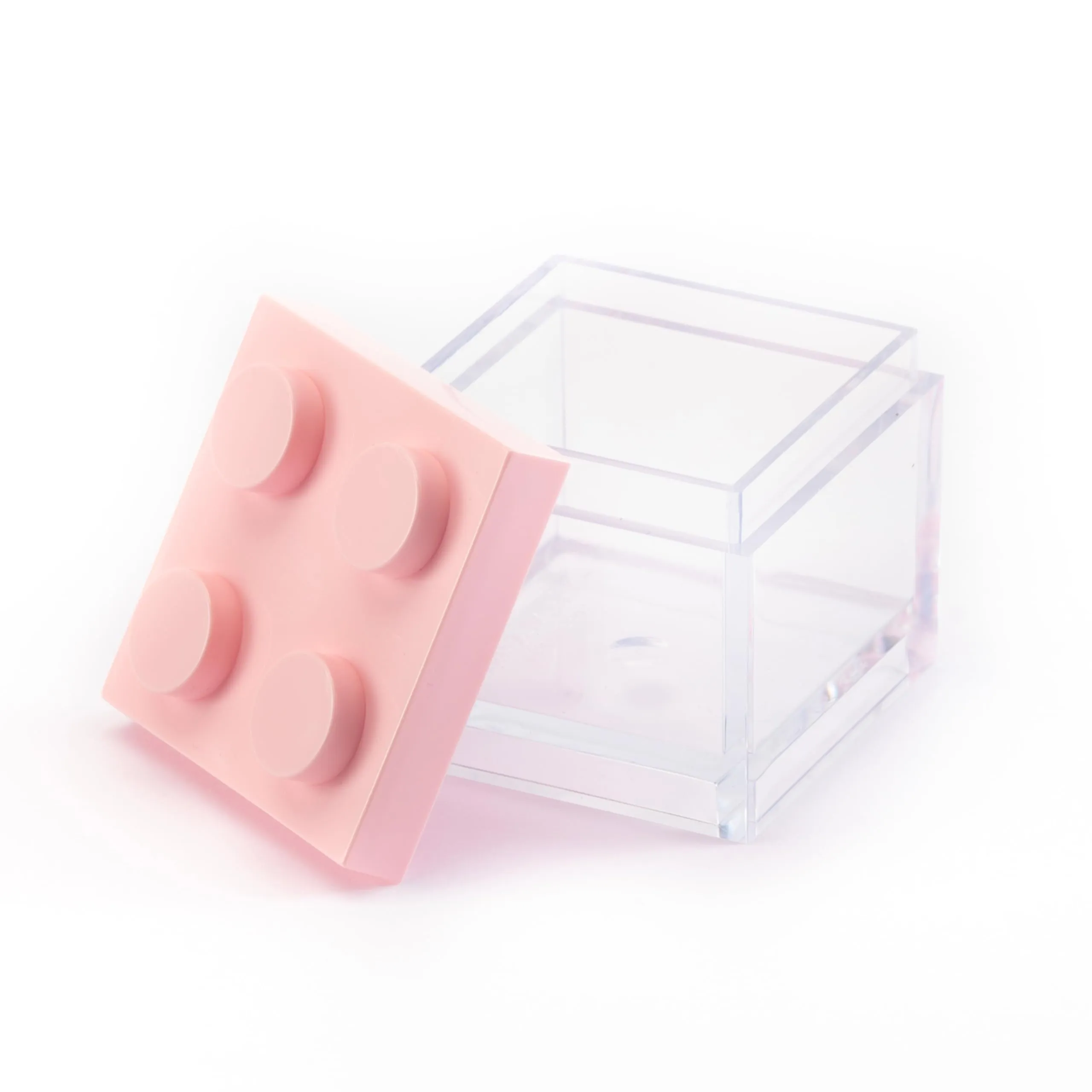 Manzoni Home - Contenitori Mattoncino - Set da 24 Pezzi colore Rosa - Ideali come Bomboniere per Battesimo e Decorazioni Creative - Made in Italy - immagine 2