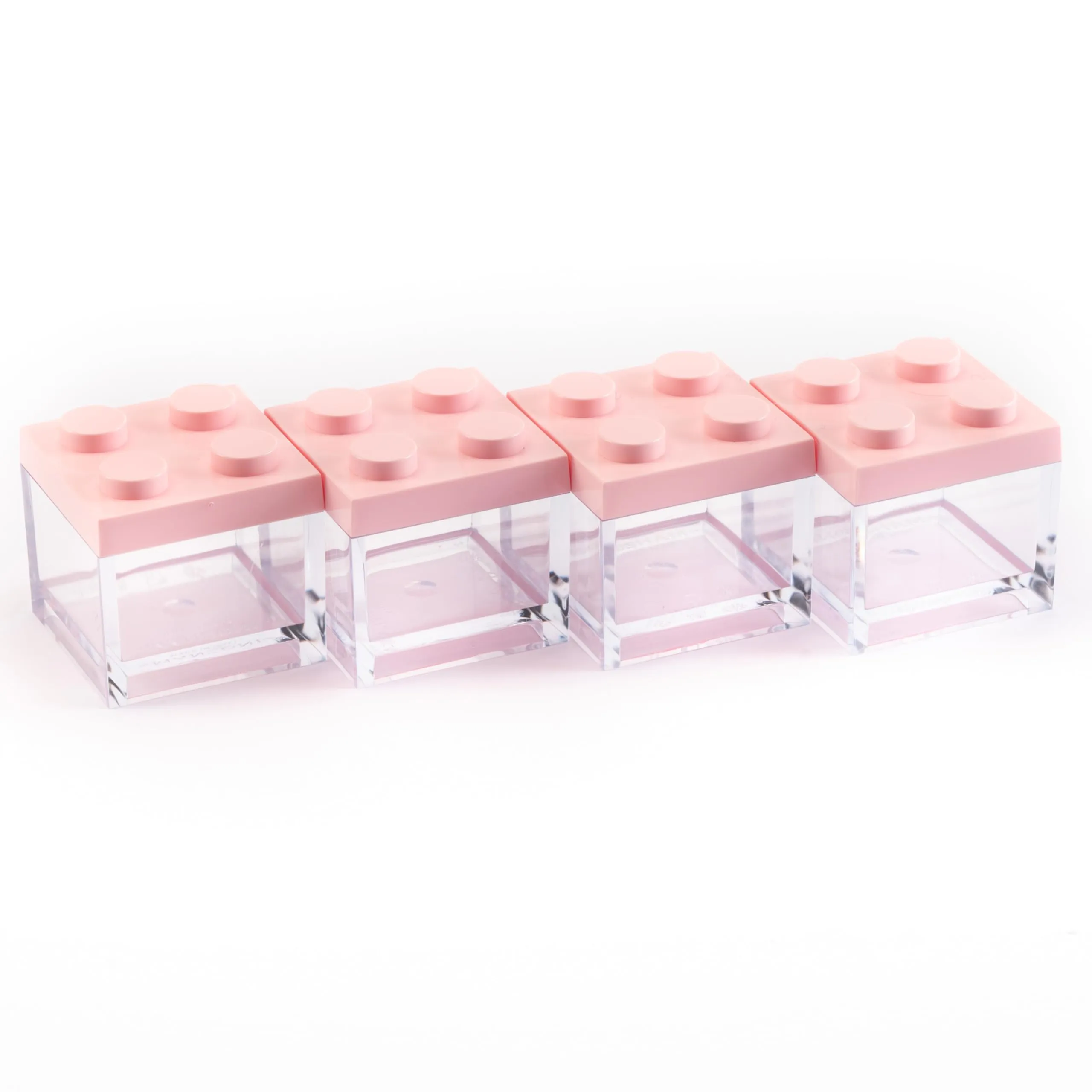 Manzoni Home - Contenitori Mattoncino - Set da 24 Pezzi colore Rosa - Ideali come Bomboniere per Battesimo e Decorazioni Creative - Made in Italy - immagine 3
