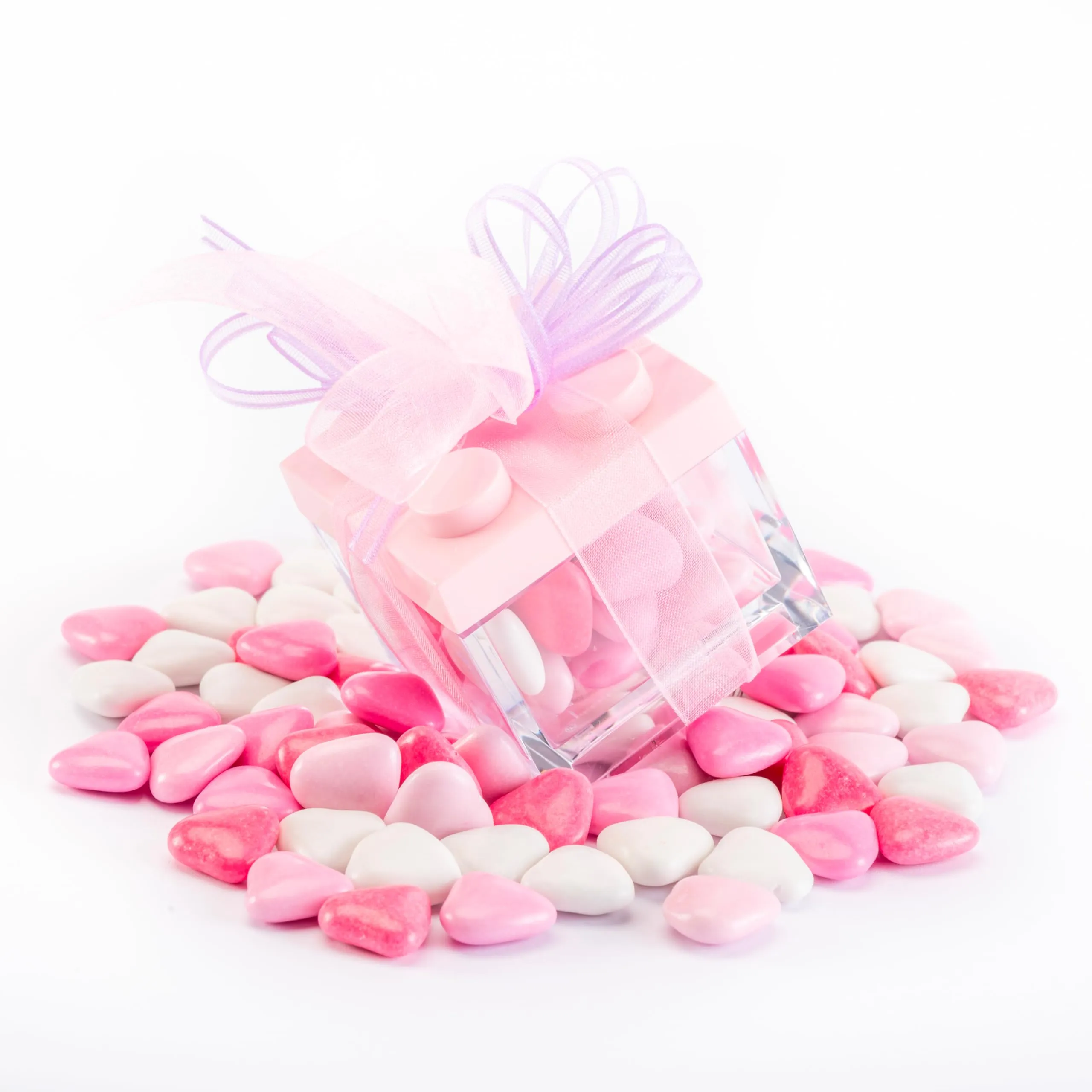 Manzoni Home - Contenitori Mattoncino - Set da 24 Pezzi colore Rosa - Ideali come Bomboniere per Battesimo e Decorazioni Creative - Made in Italy - immagine 5