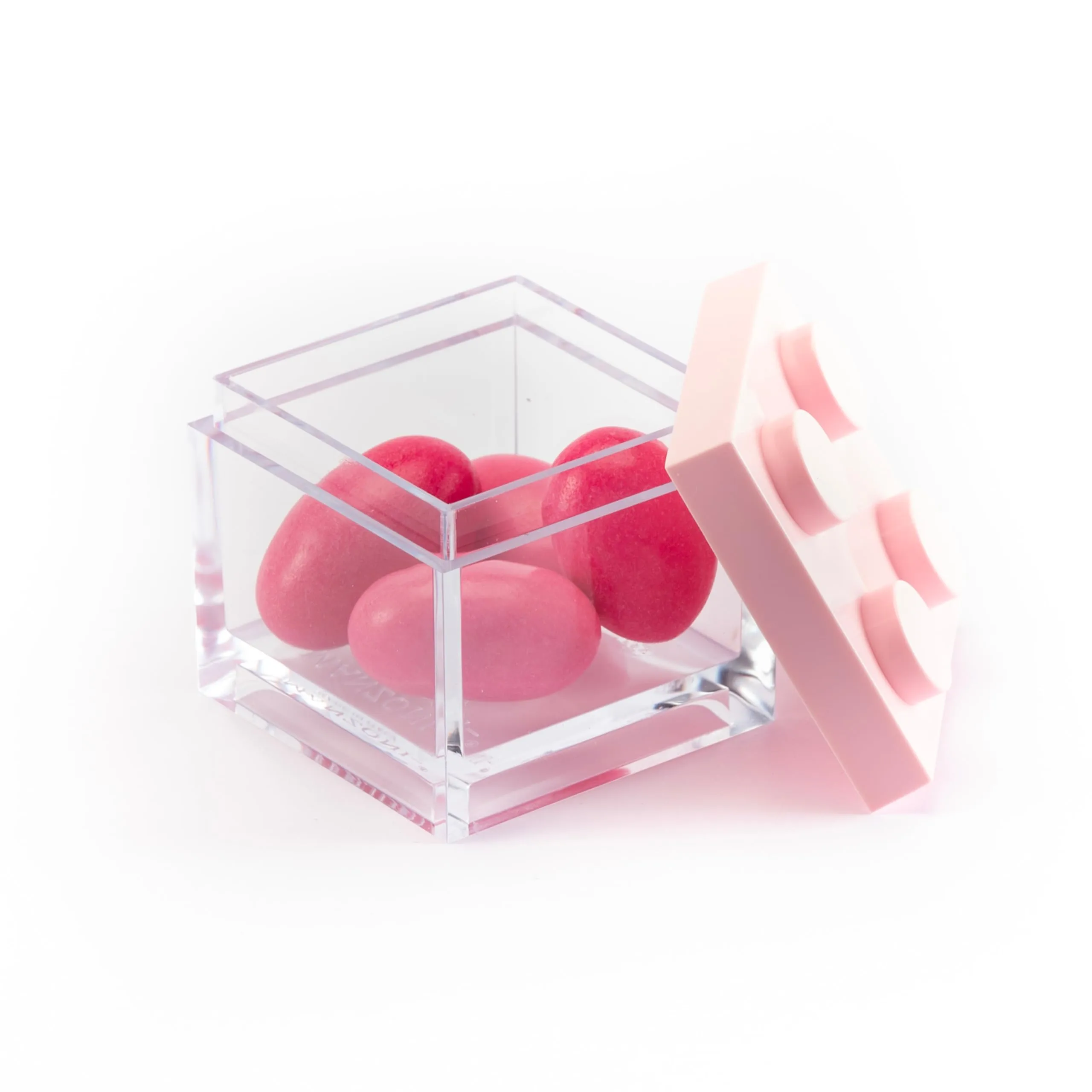 Manzoni Home - Contenitori Mattoncino - Set da 24 Pezzi colore Rosa - Ideali come Bomboniere per Battesimo e Decorazioni Creative - Made in Italy - immagine 6