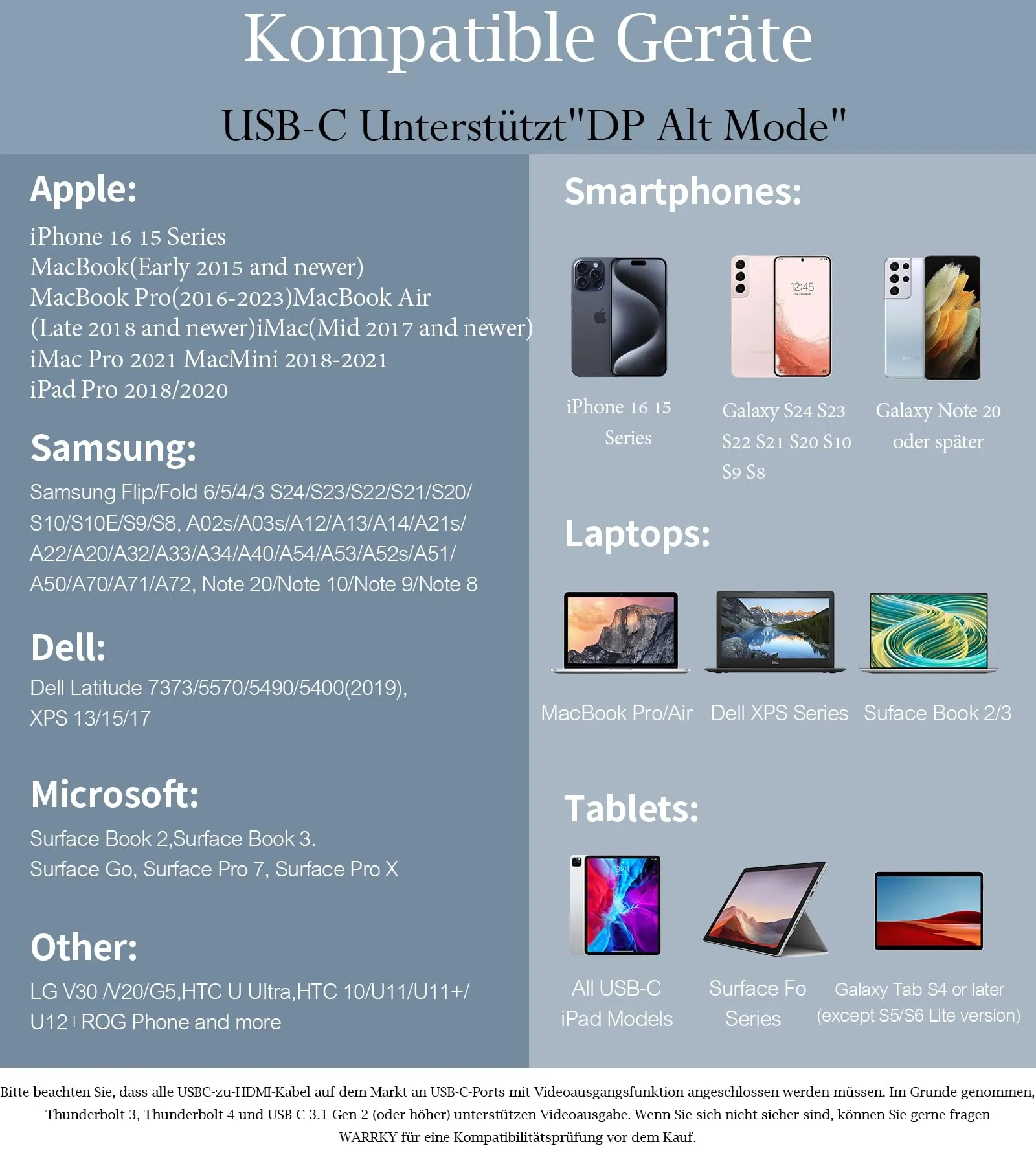 Cavo HDMI USB C 3M,4K@60hz Adattatore Type C a HDMI,Cavo hdmi iphone usb-c - immagine 8