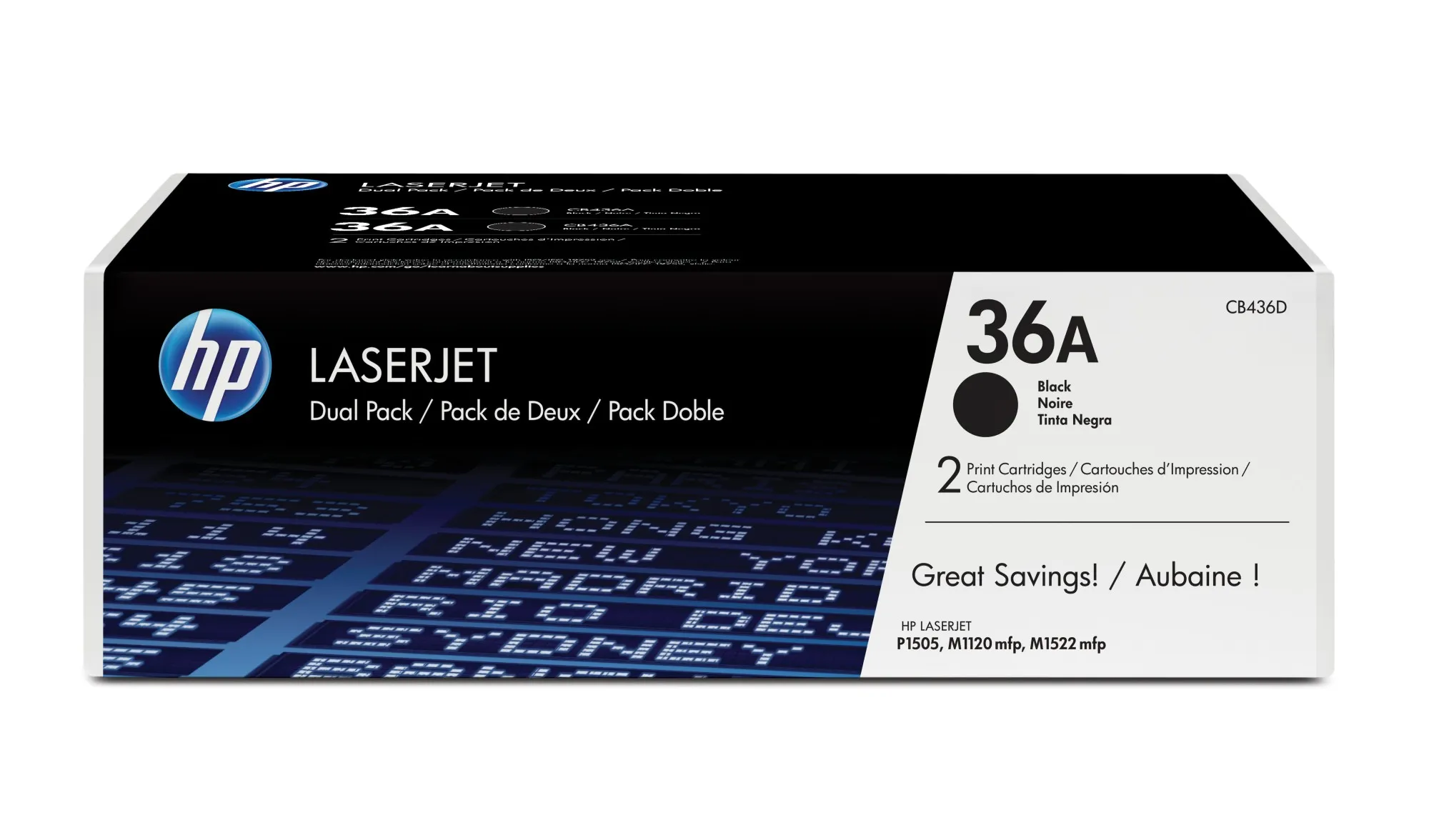 ORIGINALE HP Multipack nero CB436AD 36A Nastro Trasferimento Termico - immagine 1