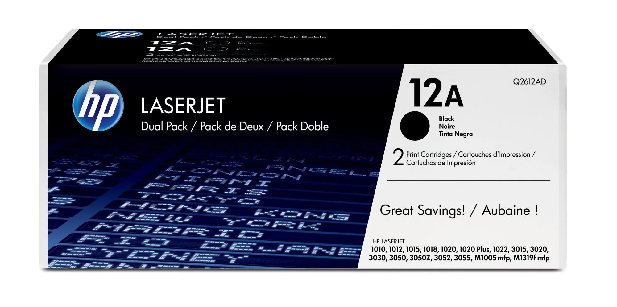 ORIGINALE HP Multipack nero Q2612AD 12A confezione doppia a 2.000 p. - immagine 1