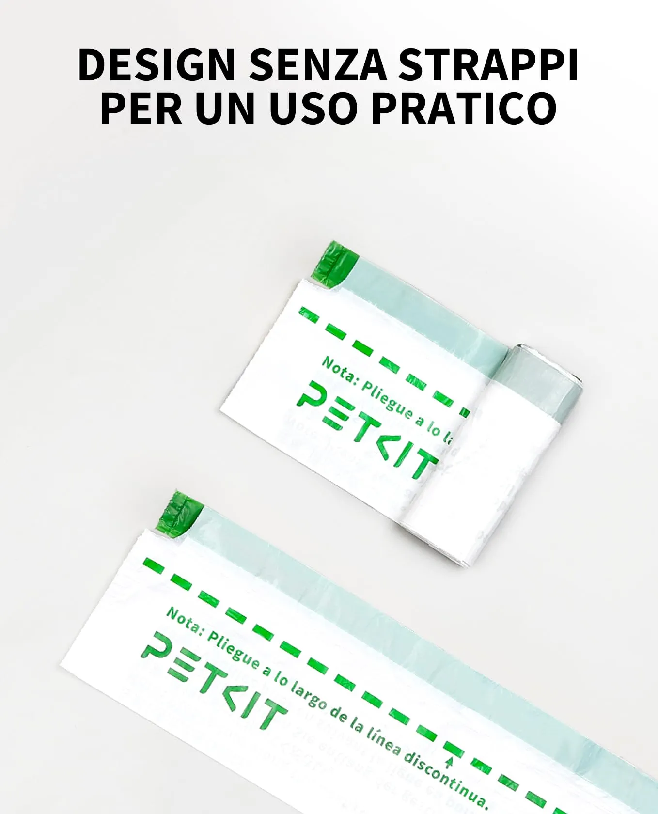 PETKIT Sacchetti per Escrementi per Gatti, per Pura MAX 2 e PUROBOT MAX PRO 2, 1 Rotolo*18 (18 Pezzi) - immagine 3