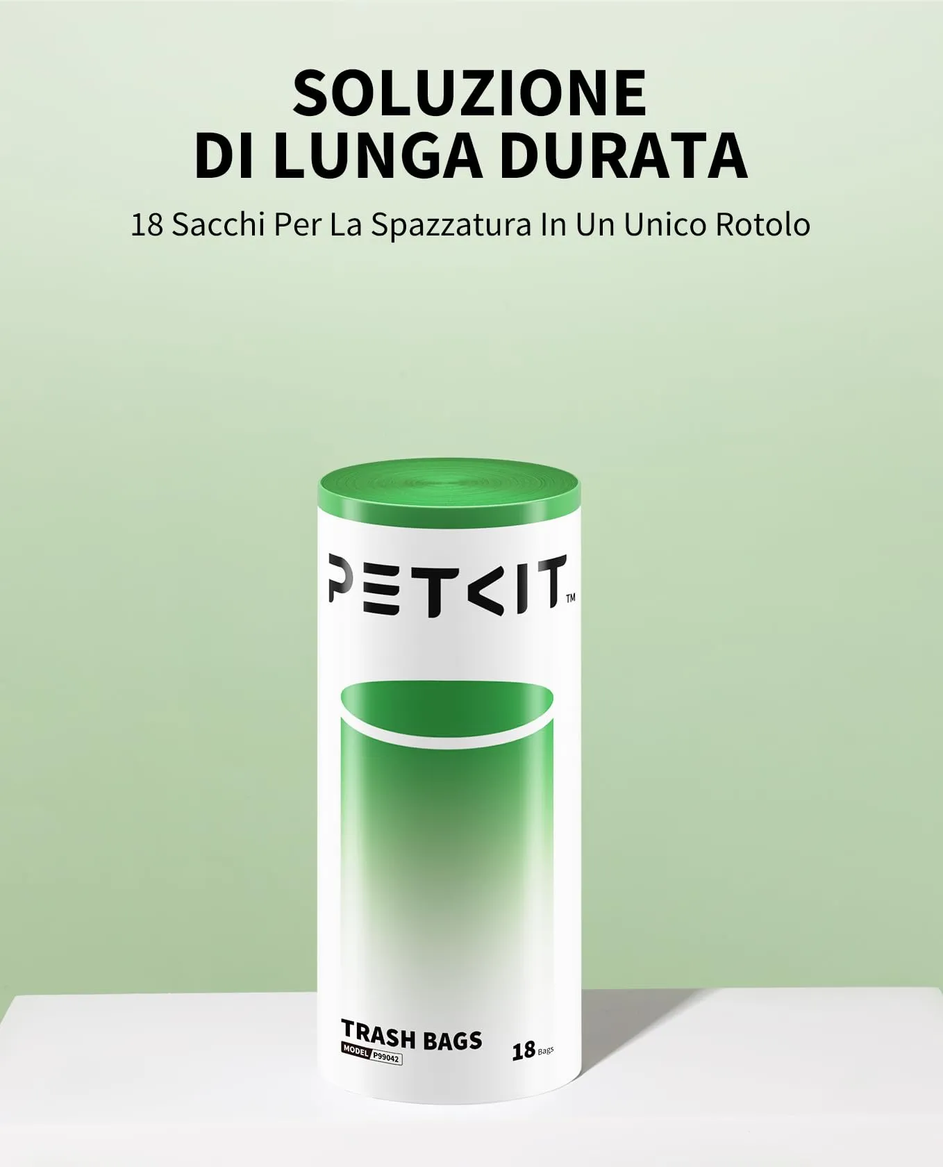 PETKIT Sacchetti per Escrementi per Gatti, per Pura MAX 2 e PUROBOT MAX PRO 2, 1 Rotolo*18 (18 Pezzi) - immagine 5