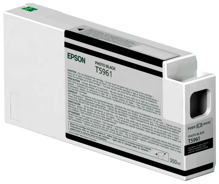 ORIGINALE Epson Cartuccia d'inchiostro Nero (Foto) C13T596100 T5961 350ml cartuccia Ultra Chrome HDR - immagine 1
