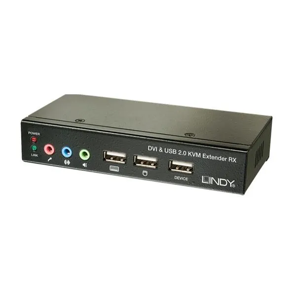 Lindy Extender Kvm CAT.6 Dvi USB Audio 39377 - immagine 1