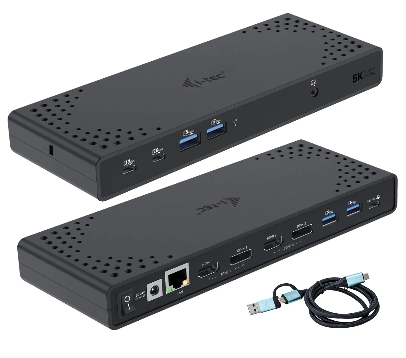 I-Tec Usb 3.0/Usb-C/Thunderbolt 3 Dual Display Docking Station Gen2 E Power Delivery 100W - immagine 1