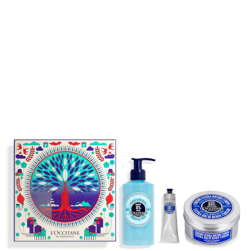 L'Occitane en Provence Karité Cofanetto 250 ML Crema Doccia + 200 ML Crema Corpo + 30 ML Crema Mani - 250 ML Crema Doccia + 200 ML Crema Corpo + 30 ML Crema Mani - immagine 1