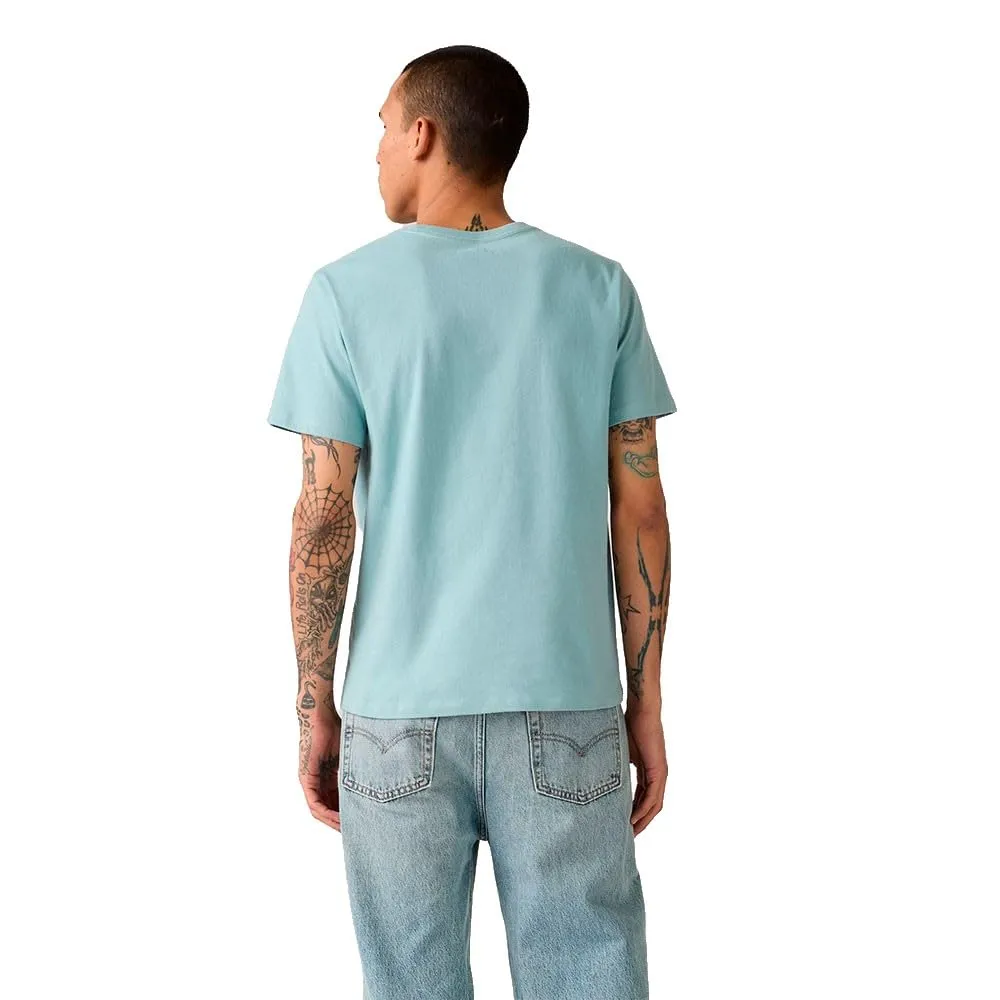 Levi's Maglietta da Uomo SS Original Housemark Logo Core Chesthit, Pietra Blu, S - immagine 2