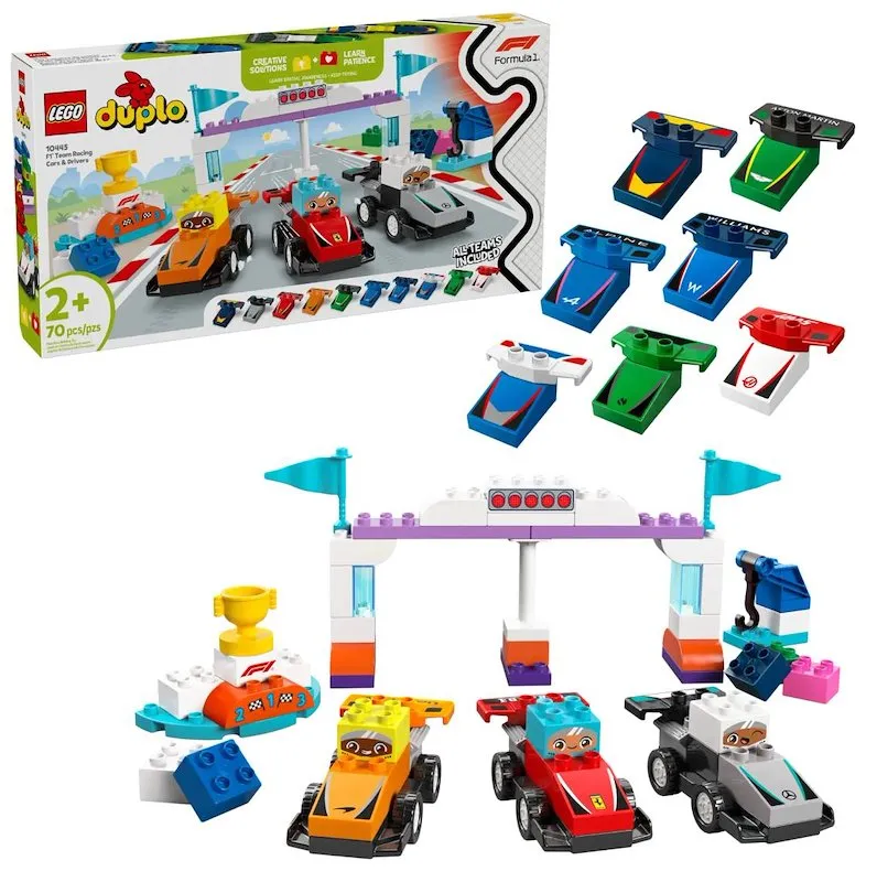 Lego Duplo Auto da corsa e piloti Team F1 10445 - immagine 1