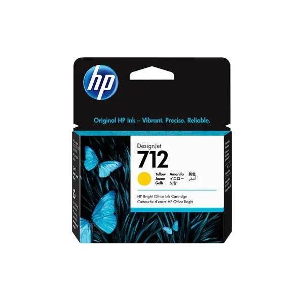 Hp 712 29-ml Yellow Designjet Ink Cartridge 3ED69A - immagine 1