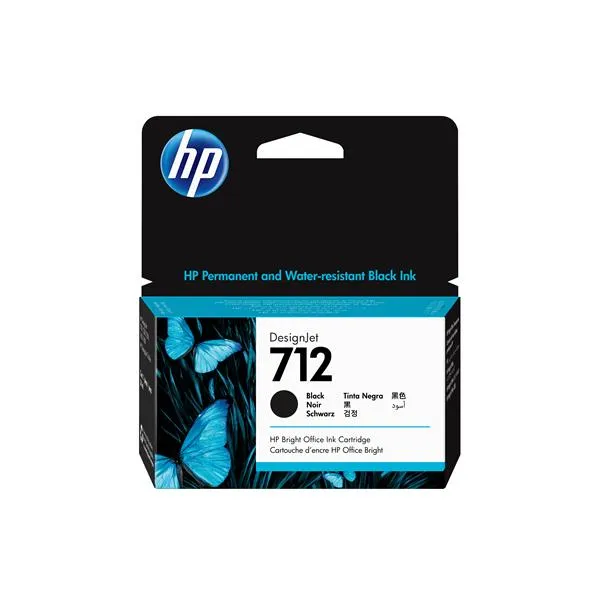 Hp 712 38-ml Black Designjet Ink Cartridge 3ED70A - immagine 1