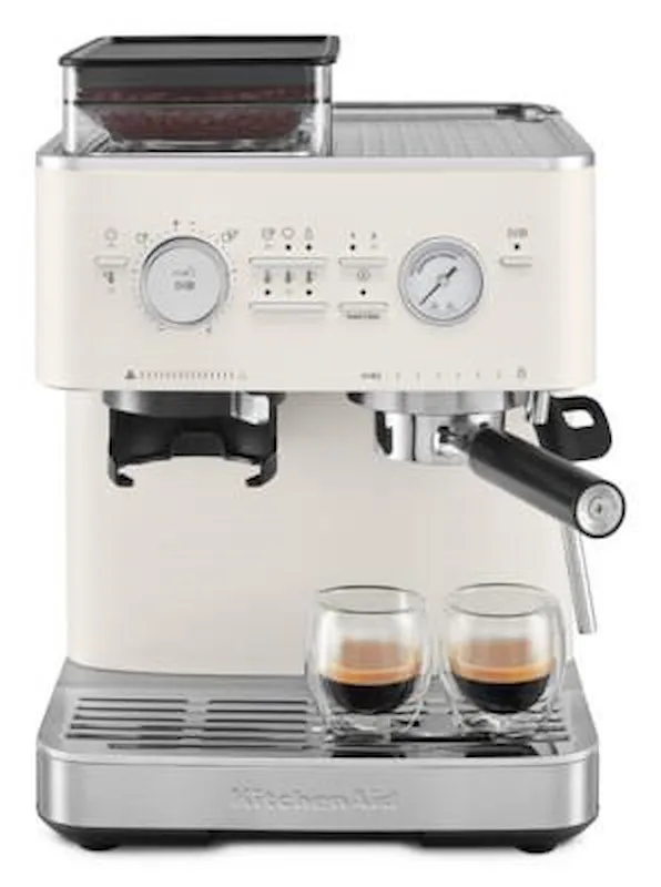 Kitchenaid Macchina del caffè semi-automatica Bianco Porcellana - immagine 1