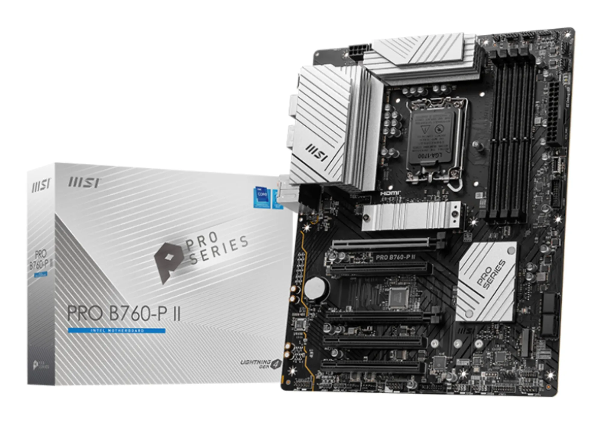 Msi Mb Pro B760-P IiB760Lga17004Ddr55Pci-Ex162M.24Sata31Usb3.2 Gen27Usb3.2 Gen16Usb2.0 - immagine 1