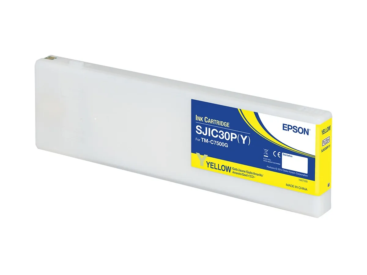 ORIGINALE Epson Cartuccia d'inchiostro giallo C33S020642 SJIC30P-Y 2943ml SJIC30P(Y): Ink cartridge for ColorWorks C7500G (Yellow) - immagine 1