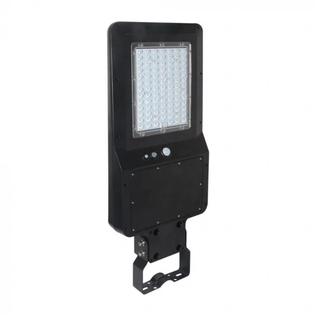 V-TAC Armatura Stradale LED SMD 40W 120LM/W con Pannello Solare e Sensore PIR Colore Nero 6000K IP65 - immagine 1