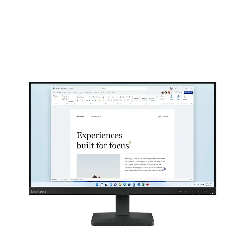 Lenovo Monitor L24-4e C1i5 Raven Black - immagine 1
