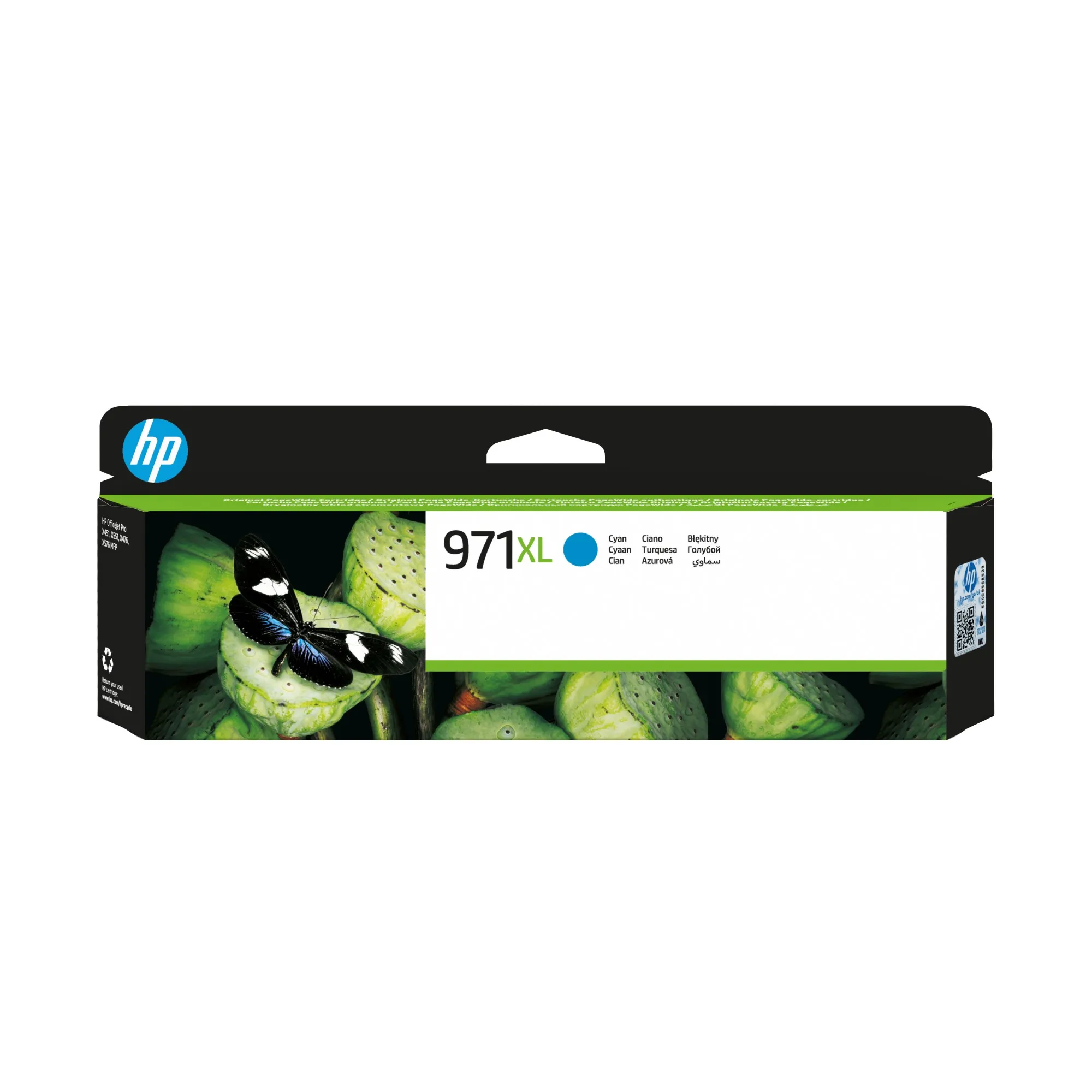 Hp Cart Ink Ciano Per Officejet Pro X451 X476 X551 X576 971Xl - immagine 1
