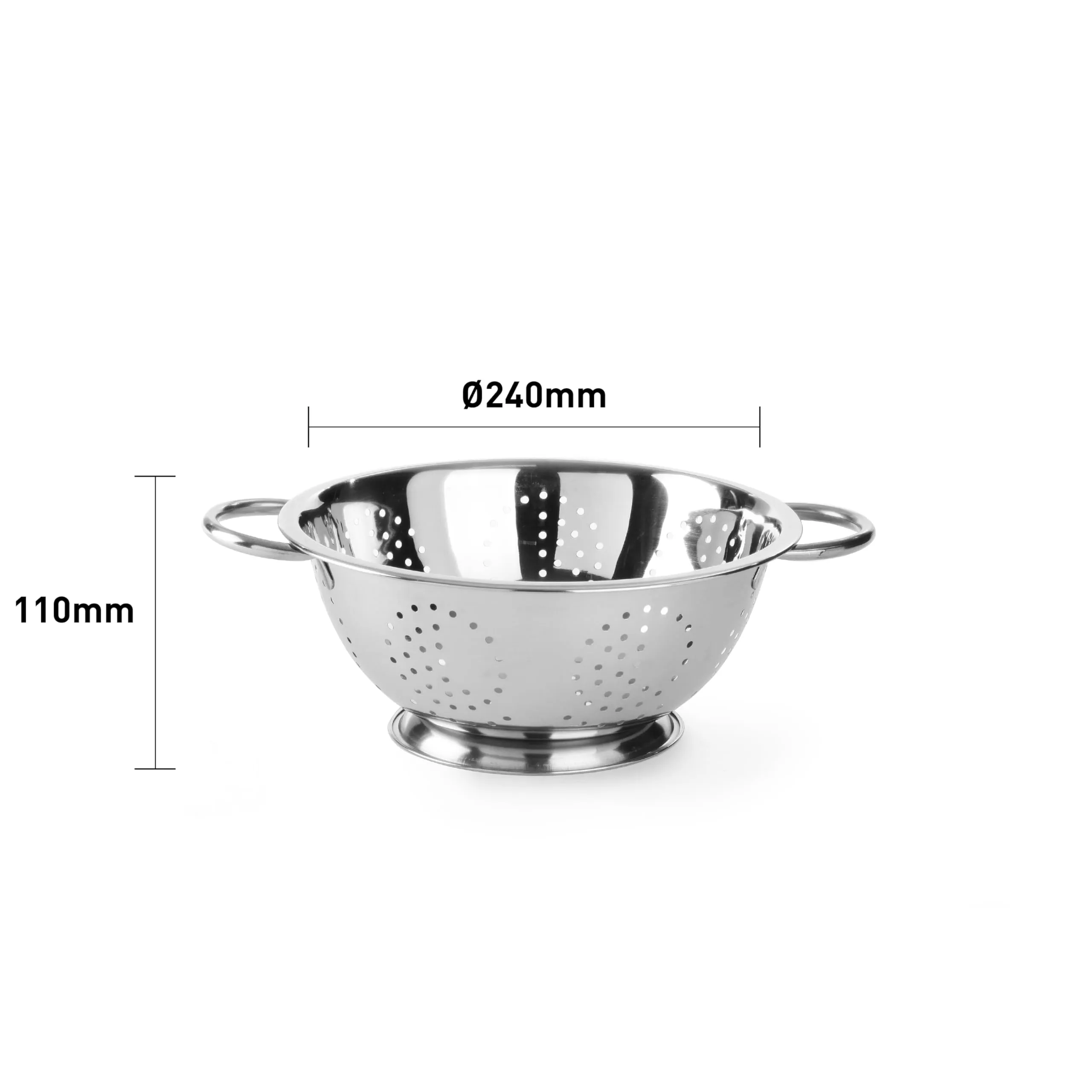 HENDI 535103 Colino Kitchen Line Con 2 Manici, Argento, 240 x 110 mm - immagine 4