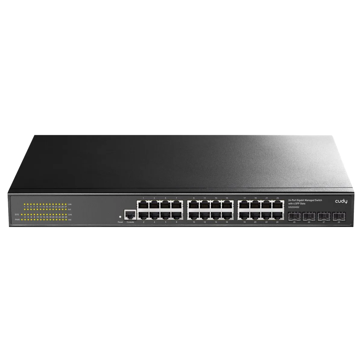 Cudy GS2024S2 switch di rete Gestito L2/L3 Gigabit Ethernet (10/100/1000) 1U Nero - immagine 1