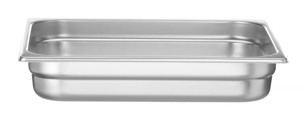 HENDI Contenitore Gastronorm, GN 2/3, resistenza termica -40 °C a 300 °C, compatibile con i forni a convezione, frigoriferi, bagno María, chafing dishes, 5.5L, 354x325x(H)65mm, acciaio inox 18/10 - immagine 1