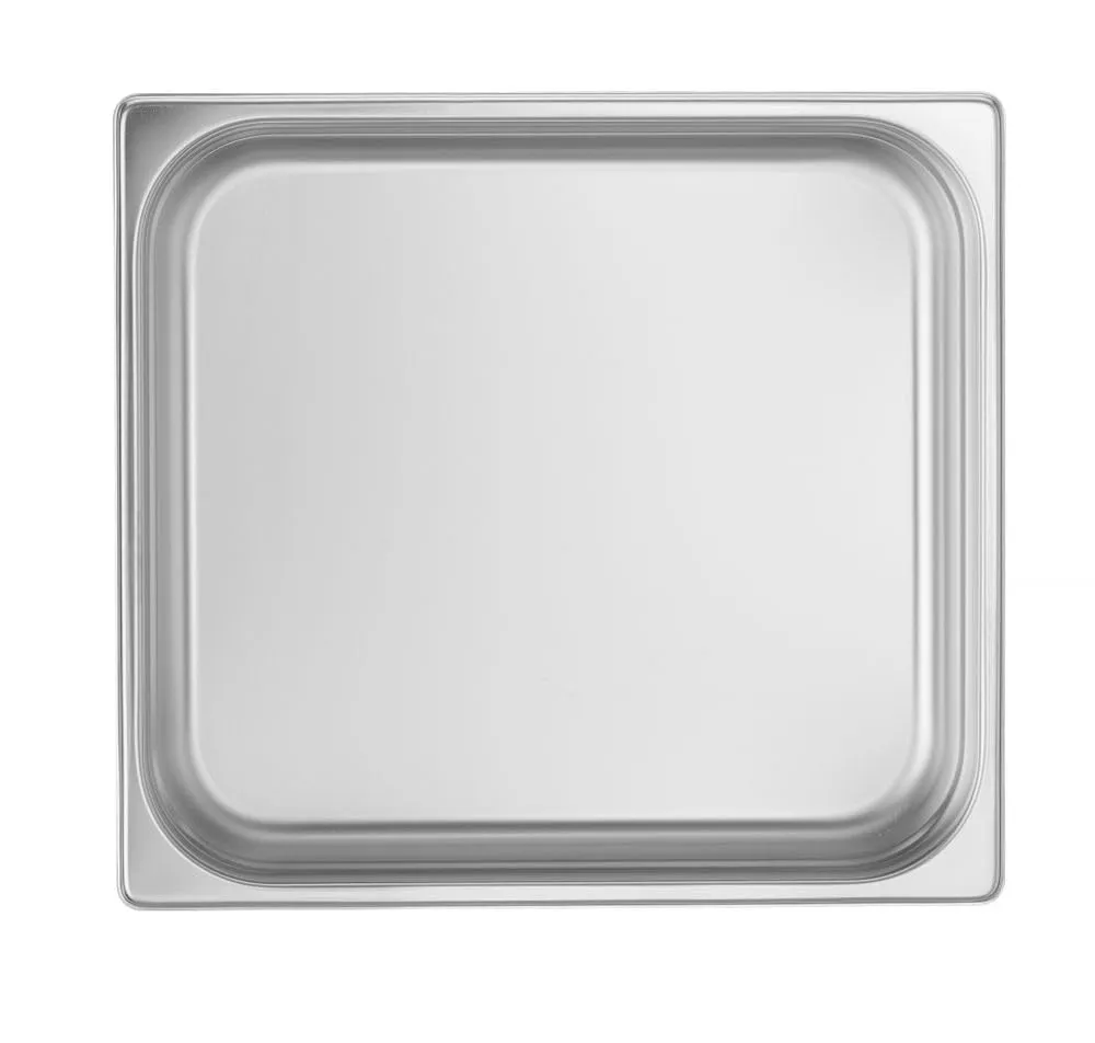 HENDI Contenitore Gastronorm, GN 2/3, resistenza termica -40 °C a 300 °C, compatibile con i forni a convezione, frigoriferi, bagno María, chafing dishes, 5.5L, 354x325x(H)65mm, acciaio inox 18/10 - immagine 3