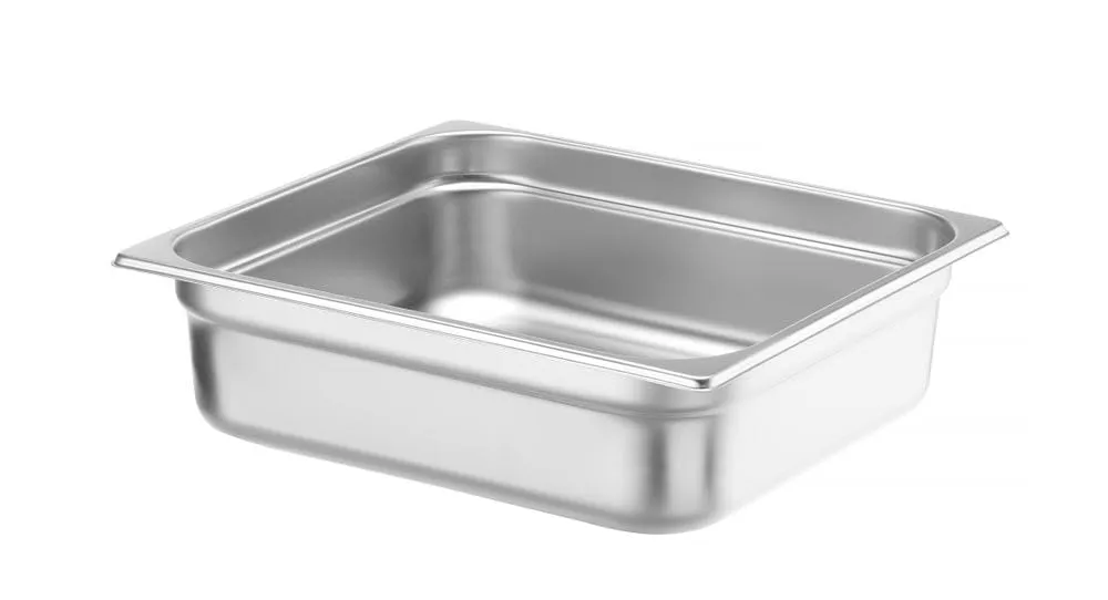 HENDI Contenitore Gastronorm, GN 2/3, resistenza termica -40 °C a 300 °C, compatibile con i forni a convezione, frigoriferi, bagno María, chafing dishes, 9L, 354x325x(H)100mm, acciaio inox 18/10 - immagine 2
