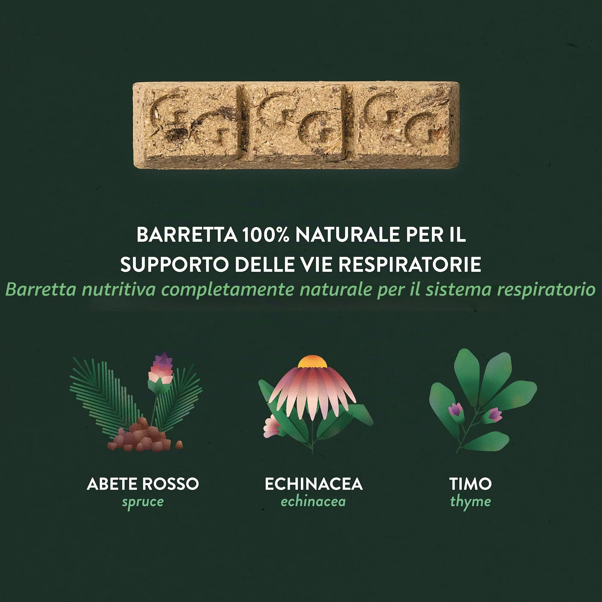 Guidolin Horses Equibar Respirity Barretta Funzionale per il Supporto dell'Apparato Respiratorio del Cavallo 100% Naturale Doping Free 600g per Cavalli - immagine 2