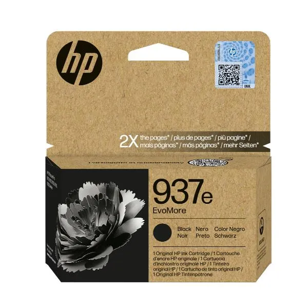Hp 937E Evomore Black Original Ink Cartridge 4S6W9NE#LS1 - immagine 1