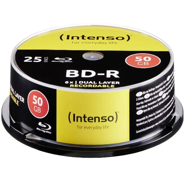 Intenso Blu Ray 50GB 4X Spindle 25PZ 5001124 - immagine 1