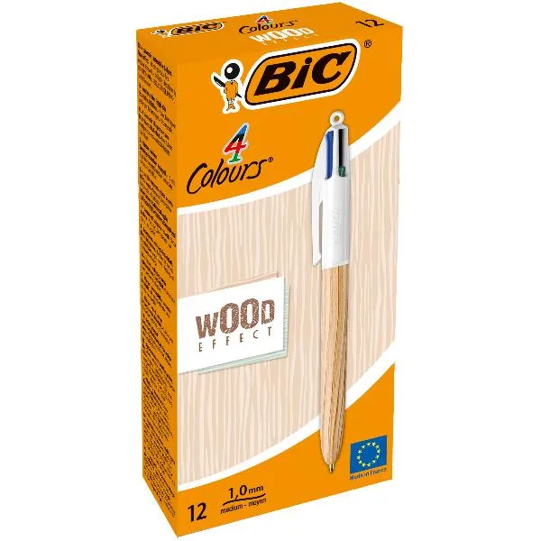 Bic CF12 4 Colori Wood 508964 - immagine 1