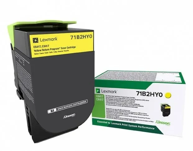 ORIGINALE Lexmark toner giallo 71B2HY0 CS/CX417/517 3500 pagine - immagine 1