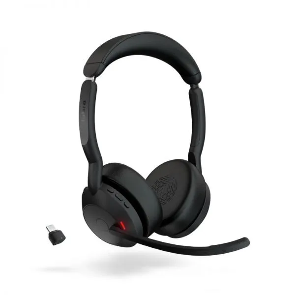 Jabra Evolve2 55 MS Auriculares Estero Link 380 con Microfono - Bluetooth - USB-C - Cancelacion de Ruido - Diadema Ajustable - Color Negro - immagine 1