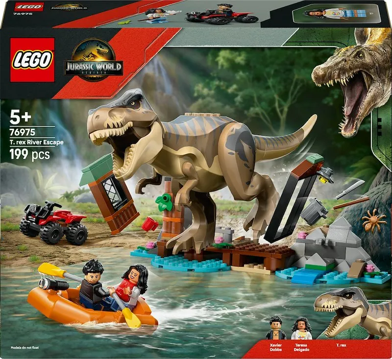 Lego® Fuga sul fiume dal T. rex 76975 - immagine 1