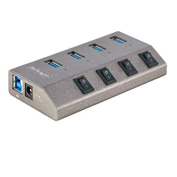 Startech Hub Usb-C Autoalimentato A 4 Porte Con Singoli Interruttori 5G4AIBS-USB-HUB-EU - immagine 1
