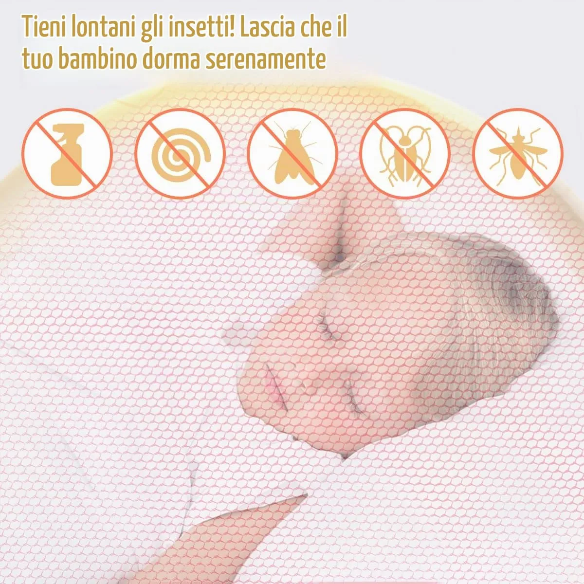 Zanzariera Letto,0.6 * 2.5 * 10.5m Baldacchino per letto Bimbi/matrimoniale/Singolo con Kit completo per sospensione,Baldacchino per letto matrimoniale,Zanzariera campeggio Universale Cupola-Colore - immagine 4