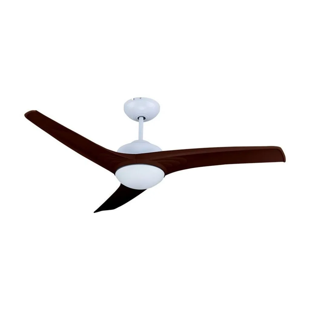 V-TAC Ventilatore LED da Soffitto 15W 3 in 1 con Motore a Corrente Continua da 35W con Telecomando 3 pale Marroni - immagine 1