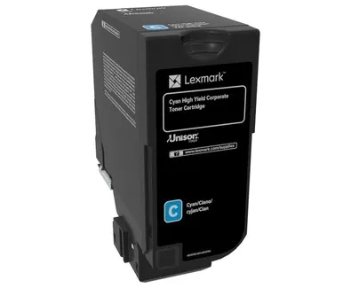 ORIGINALE Lexmark toner ciano 74C2HCE CS/CX725 12000 pagine - immagine 1