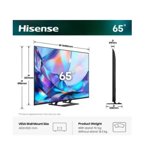 Hisense 65 A79S QLED 4K Ultra HD Smart Vidaa - Stand Centrale 65A79S - immagine 1