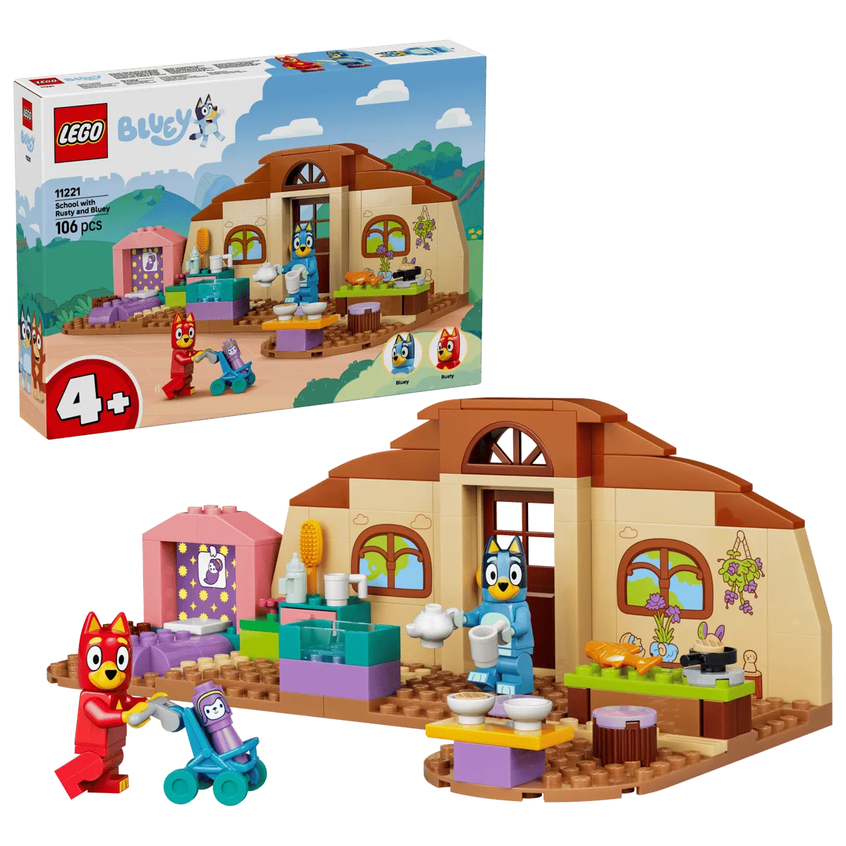 Lego® Bluey A scuola con Rusty e Bluey 11221 - immagine 1