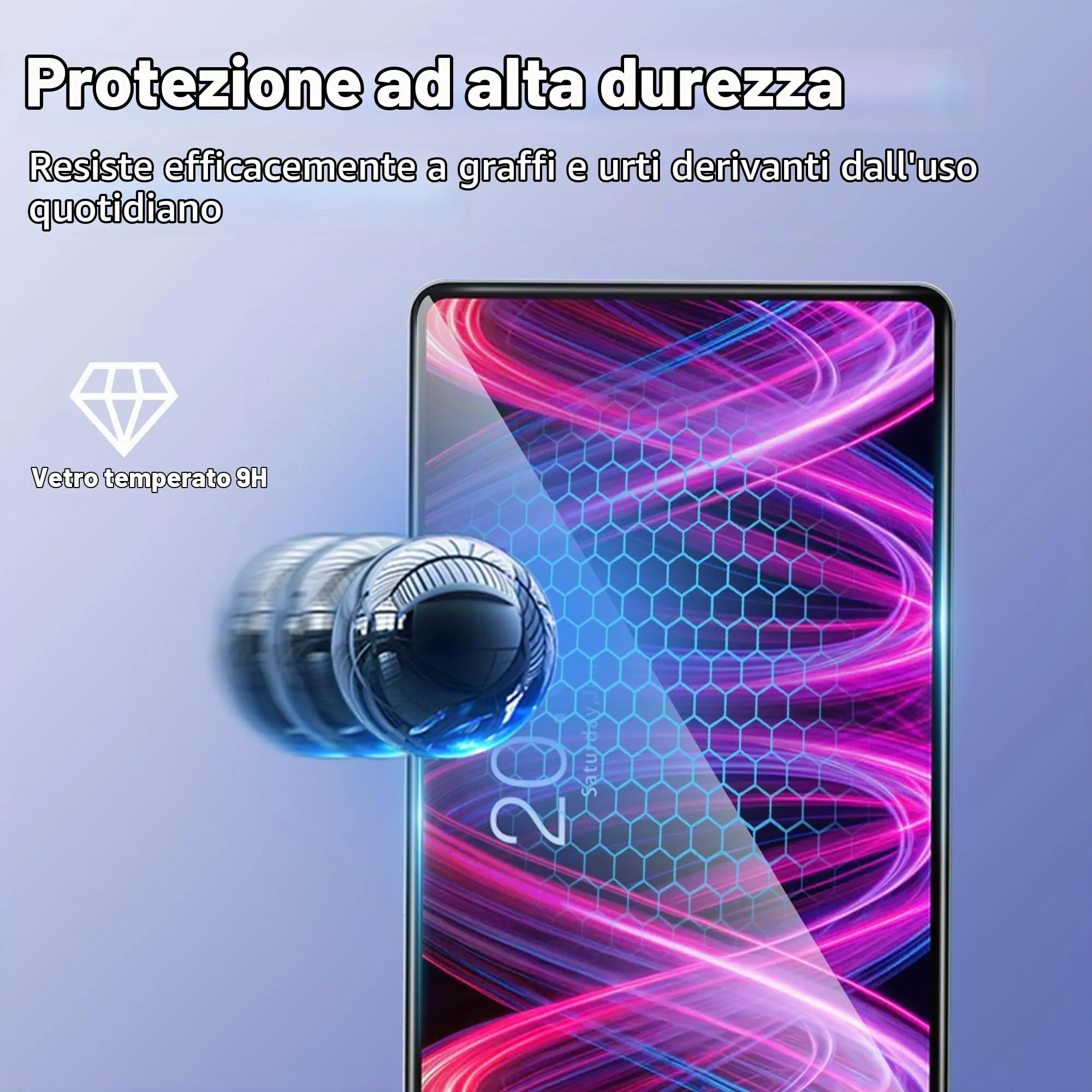 CAUHENYEE Pellicola per DOOGEE U12/TECLAST T60 Plus/T60 AI/DOOGEE T36/Odea A12 Vetro Temperato, Confezione da 2 HD Trasparente Pellicola Protettiva in Vetro Protettiva, AntiGraffio - immagine 5