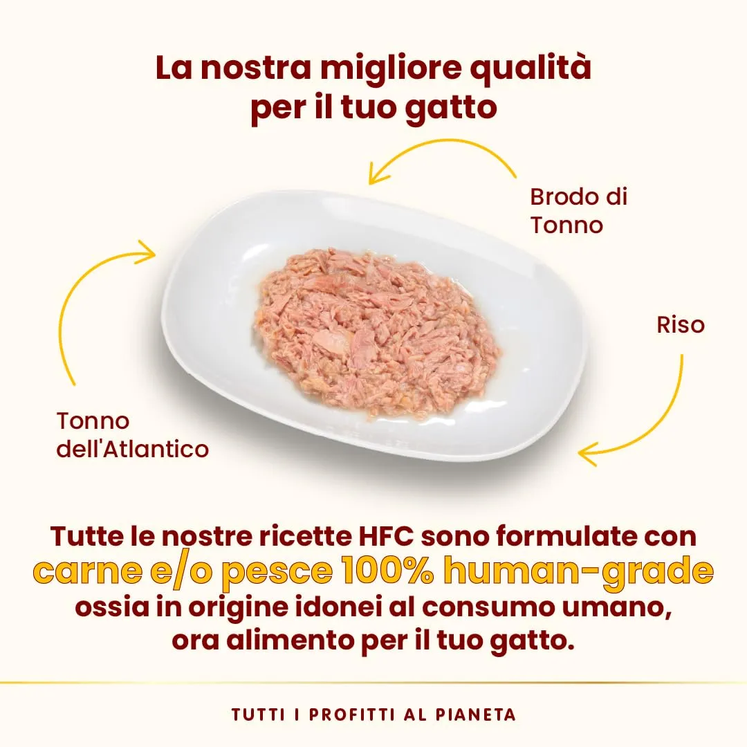 Almo Nature HFC Functional Sterilised - Alimento Umido per Gatti Adulti - Tonno Atlantico - Qualità Human Grade, Senza Glutine, Monoproteico - 50g, Confezione da 24 - immagine 3