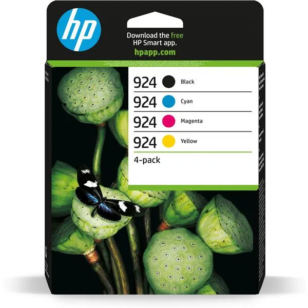 Hp 924 Cmyk Original Ink 4-PACK 6C3Z1NE#LS1 - immagine 1