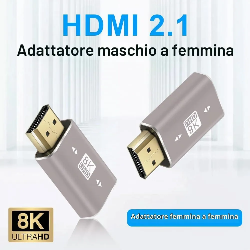 AXFEE 2Pz Adattatore Mini Maschio a HDMI Femmina, Adattatore HDMI 8K @60Hz - immagine 5