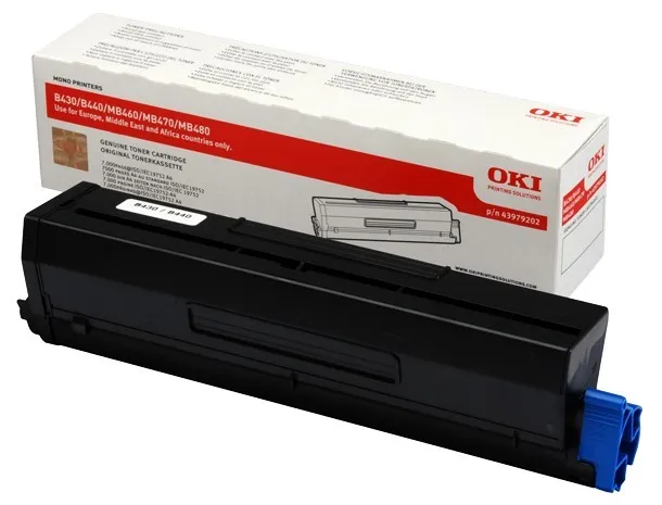 ORIGINALE OKI toner nero 43979202 B430 7000 pagine - immagine 1